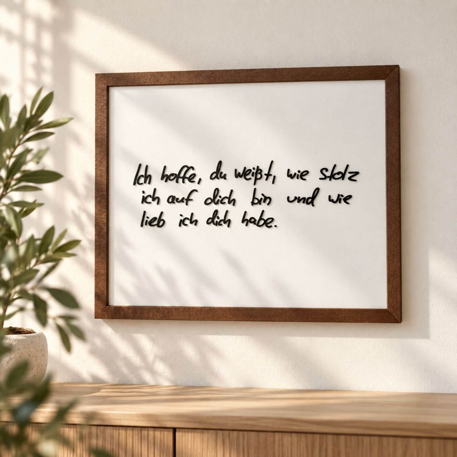 Kunstwerk aus Originalhandschrift