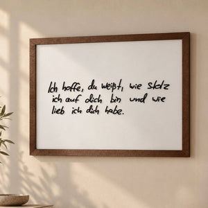 Kunstwerk aus Originalhandschrift