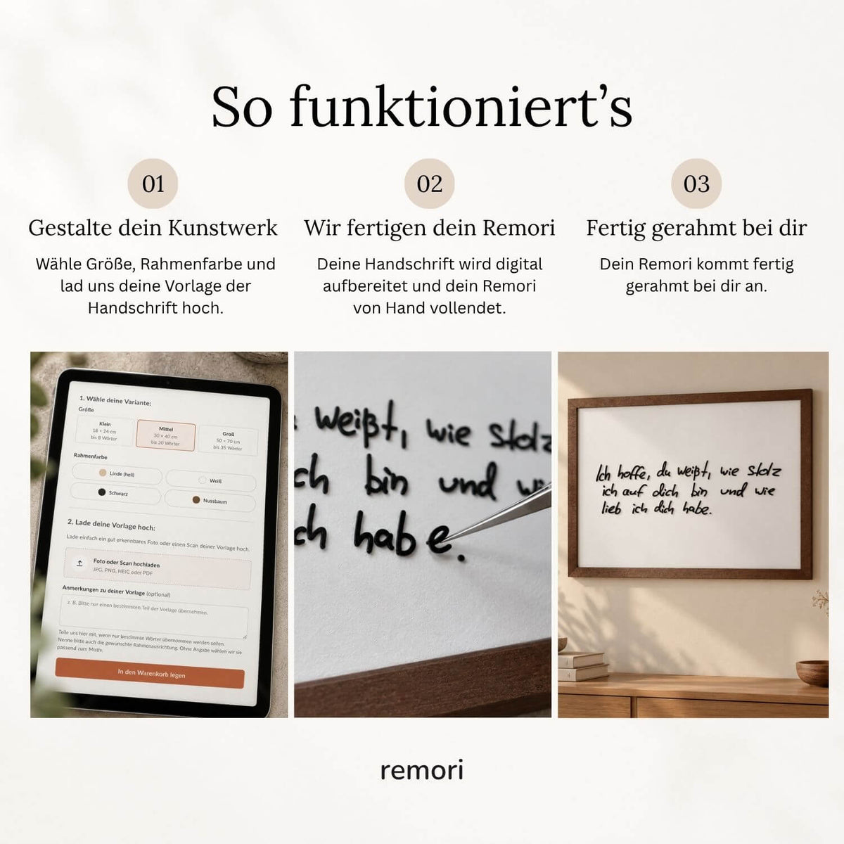 Kunstwerk aus Originalhandschrift