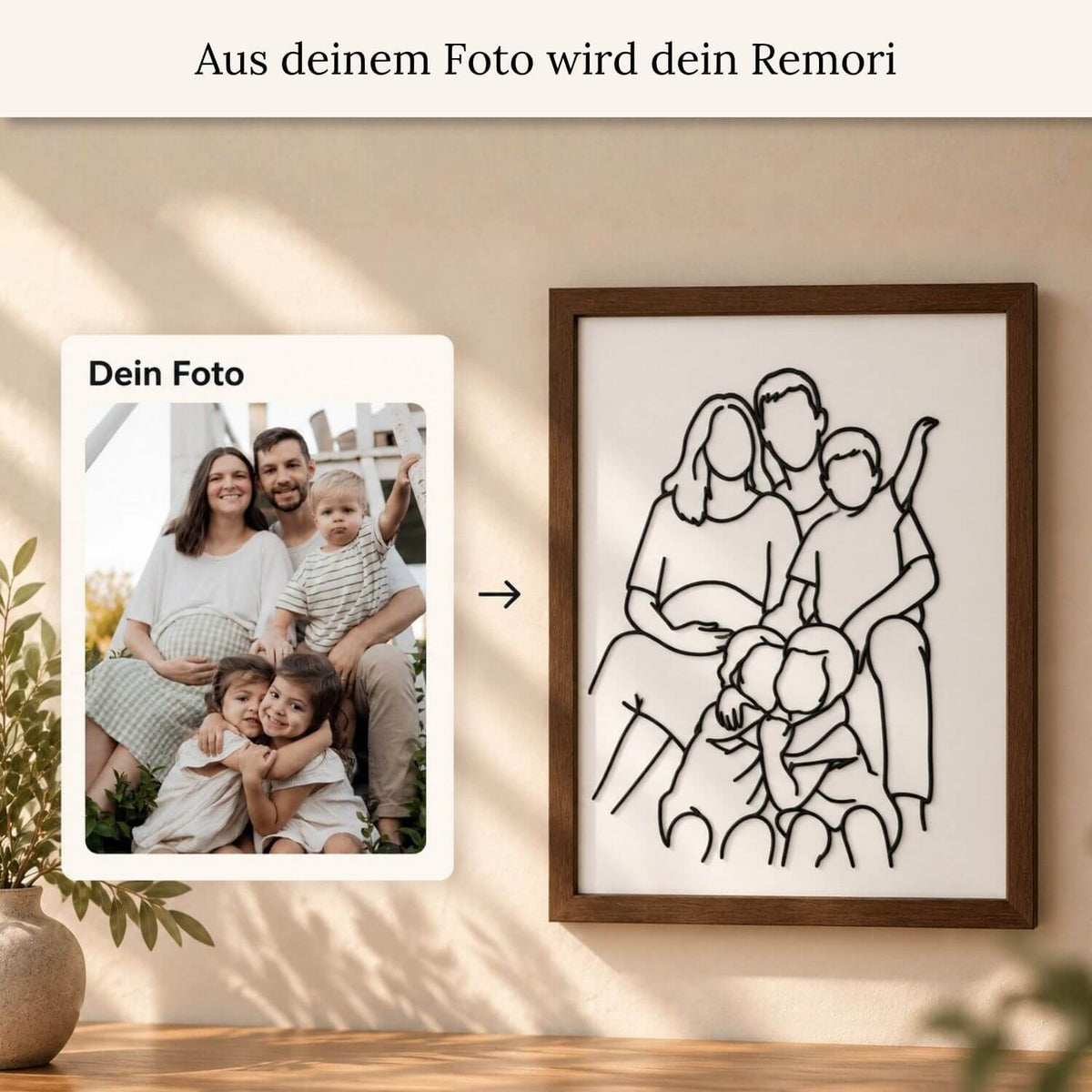 Outline-Kunstwerk aus deinem Foto