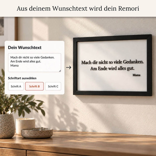 Wunschtext als 3D-Kunstwerk