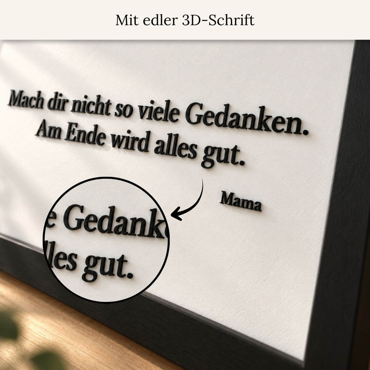 Wunschtext als 3D-Kunstwerk