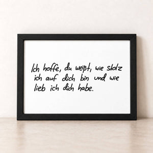 Kunstwerk aus Originalhandschrift