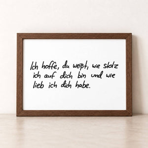 Kunstwerk aus Originalhandschrift